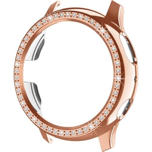 For Galaxy Watch Active 2 Protective Case Accessories Trendy Rhinestone Bling Bumper Shell Anti-scratch Protector PC Case