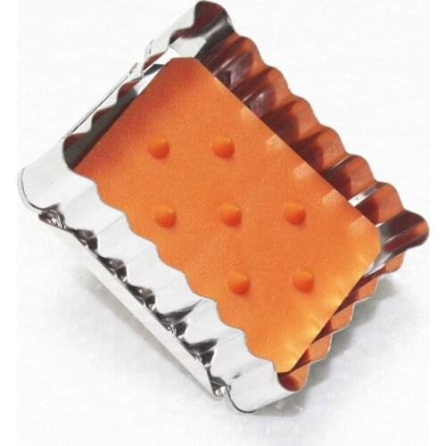 Stainless Steel 430/PP Silver 1Pcs Pastry Decorating Mould Plunger Style Biscuit Cutter Fondant Pressed Tool Cookie Mold