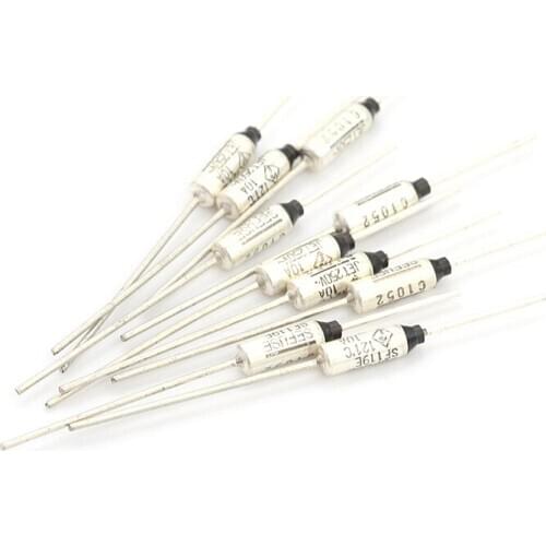 10Pcs/Lot 250V 10A SF119E/SF240E Thermal Fuse Thermal Cutoffs 121℃/240℃ Degree Temperature Fuses Wholesale Top Quality