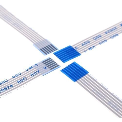 100pcs Flexible Flat Cable FFC 6 PIN 1.0 mm pitch different ends Length 60 70 80 100 120 150 200 250 300 400 450 500 600 700mm
