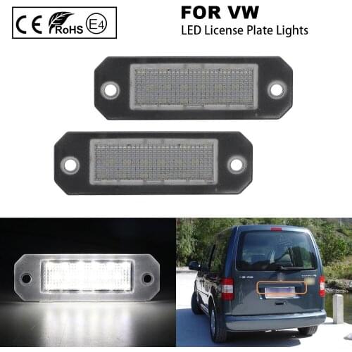 2Pcs Car License Plate Light Number Plate Lamp For VW volkswagen Transporter T5 2003-2015 T6 VW Caddy 2004-2017 Error Free