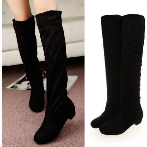 2018 Slim Boots Sexy Over The Knee High Women Snow Boots Womens Fashion Winter Thigh High Boots Shoes Woman EU35-43