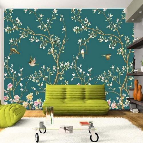 3D Wallpaper Birds Photo Mural Landscape Modern Wallpapers for Living Room TV Background Non-woven Wall Paper Murals Custom Size