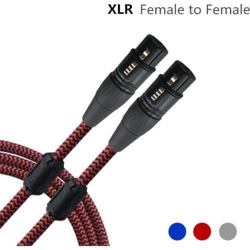 1m 2m 3m 5m - XLR Female to Female Audio Cable For Mixing Console Microphone XLR Balanced Wire Cords