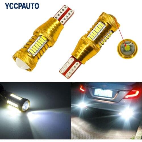 T15 CREE Led Chip Car Backup Light W16W LED Reverse Lamp Tail Bulbs 4014 32 SMD Accessories Xenon White 12V Car Light Source 2PC