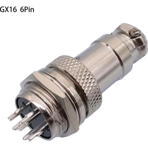 Free shipping 1set GX16 GX16-6 6P 6Pin 16mm Male&Female Wire Panel Connector plug Circular Aviation Connector Socket Plug