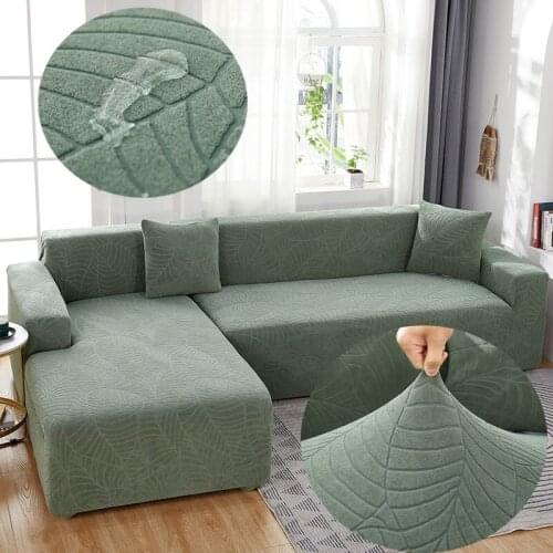Waterproof Elastic All-inclusive sofa cover Leaf pattern Non-slip couch cover for sofa Protector Living Room 1/2/3/4 Seater