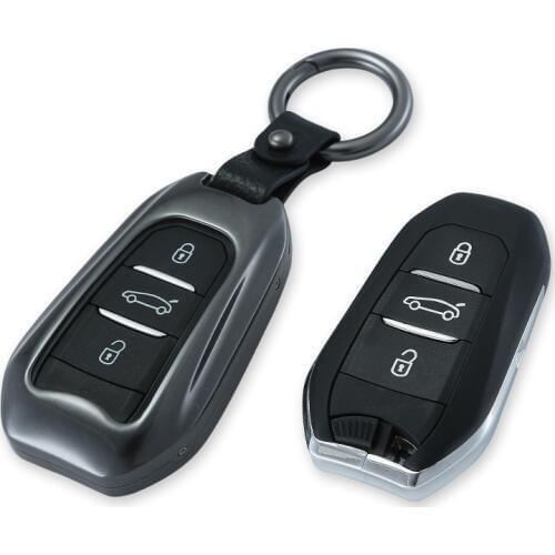 Aluminum Alloy Auto Key Shell Holder Remote Car Key Case Cover For Peugeot Citroen C2 C6 207 307 308 408 206 Accessories