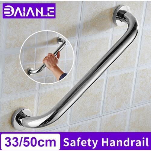 BAIANLE Stainless Steel Shower Handrail Bathroom Tub Anti Slip Handle Elderly Toilet Safety Grab Bar Wall Mount Towel Rack