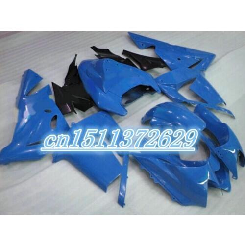 Dor-Popular ABS bodywork set for Kawasaki Ninja fairing black/blue ZX10R 2004 2005 zx10r body kit ZX 10R 04 ZX-10R 05 D