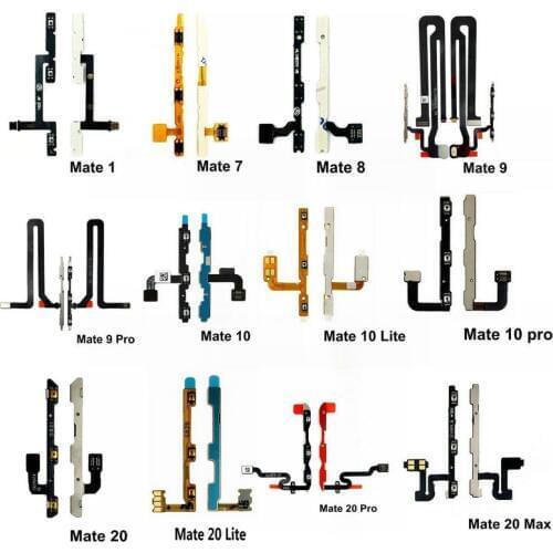 New Power On/Off + Volume Up/Down button Flex Cable For Huawei Mate 20 X 10 9 8 Pro Lite P Smart Plus 2019 Repair Parts