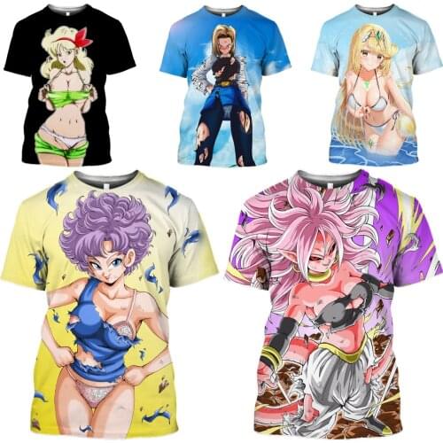 HOXIXIB Anime Girl T Shirt Men Short Sleeve Tops 3D Printing Japan Manga Hentai Tshirt Women Bikini Punk Street Hip Hop Clothing