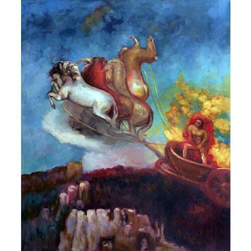 Symbolism Wall Art Painting Apollos Chariot, 1907 by Odilon Redon Home Decor Canvas Oil Painting Hand Painted No Framed