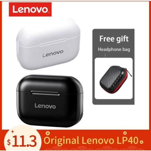 New Lenovo LP40 wireless headphones with Mic Wireless Earphone bluetooth Dual Diaphragm For Android IOS Earbuds Bass earphones