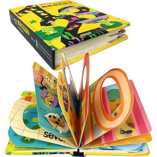 0-3-4-6 Years Old Animal 3D Stereo Picture Book English Education Books Children Baby Reading Book Chinese And English Bilingual