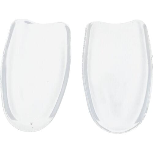 Pair 5mm Height Clear Silicone Gel Heel Insoles for Women