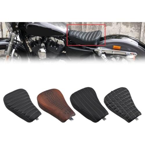 MotorBike Front Driver Leather Pillow Solo Seat Cushion Black For Harley Sportster Forty Eight XL1200 883 72 48 Seat Accessories