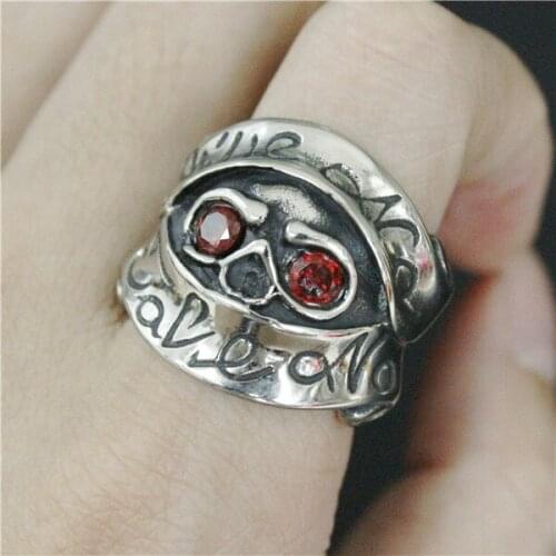 Drop Ship Size 7 to 13 Cool Fashion Coward Skull Ring 316L Stainless Steel Top Quality Steel Motor Biker Ghost Ring