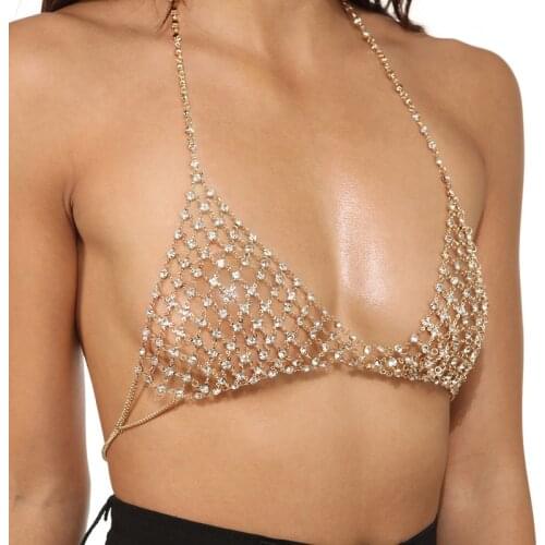 Sexy Bra Accessories Body Jewelry Chest Chain Bikini Fashion Waist Chain Punk Boho Waist Beads Exaggeration Luxury Summer Gift