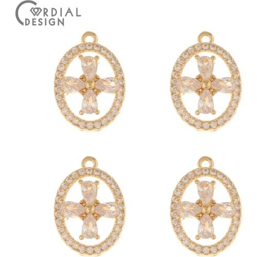 Cordial Design 30Pcs 14*20MM CZ Pendant/Jewelry Accessories/Hand Made/DIY Charms/Necklace Making/Jewelry Findings & Components