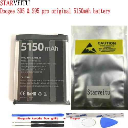 STARVEITU Battery for Doogee S95 Pro Replacement Original 5150mAh Batteria Rechargeable Li-Ion Batteries for Doogee S95