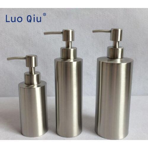 Kitchen Sink Faucet Bathroom Shampoo Box Soap Container Deck Mounted Detergent Bottle Stainless Steel Soap Dispenser