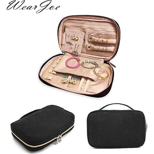 Journey Jewelry Storage Handbag Necklace Earring Rings Bracelet Watch Portable Organizer Case Ladies Accessories Collection Bag