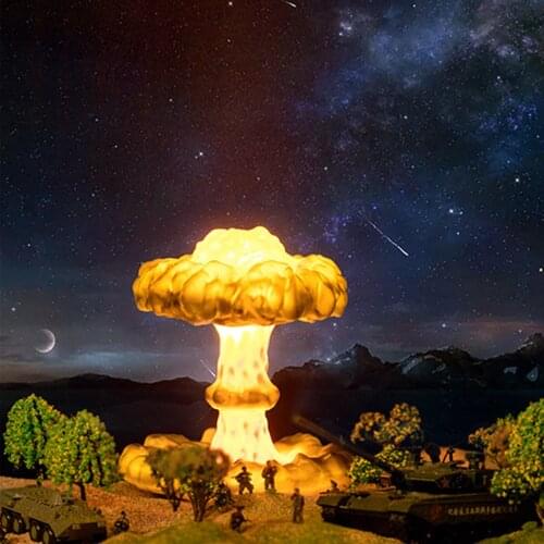 Mushroom Cloud Explosion Lantern Creative LED Table Desk Light Simulation Explosion USB Adjustable Light Gifts For Kids