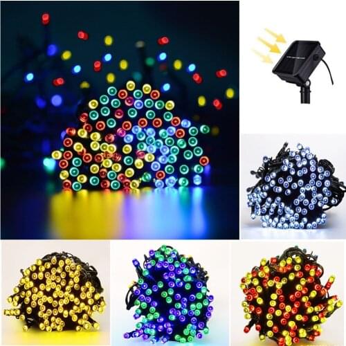 Hot sale 30-200 LED Outdoor Solar LED String Fairy Lights Waterproof For Holiday Christmas Decoration Party Garland Garden Lamp