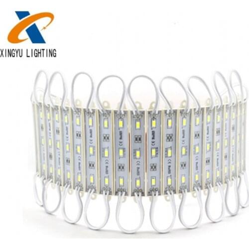 20PCS/Lot 12V LED Module 5050 3 lights Waterproof Advertisement Design LED Modules White RGB Color Super Bright Lighting