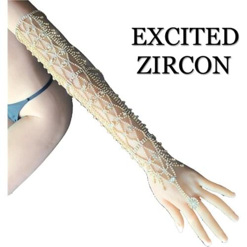 EXCITED ZIRCON woman hollow rhinestone long bracelet fashion luxury delicate crystal jewelry bracelet party accessories