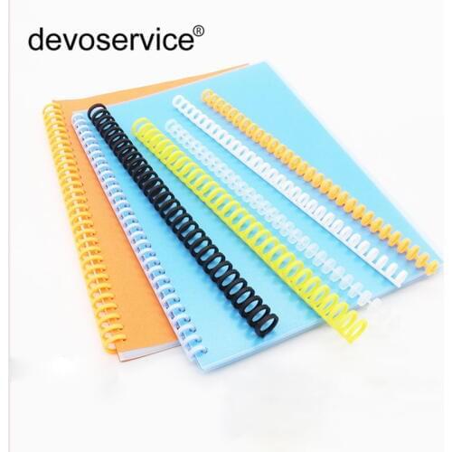 1pc 30hole Transparent Color Plastic Binding Rings Loose-leaf Binding Ring Can Be Cut Diameter 14mm Porous Coil Office Supplies