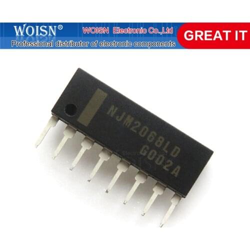 2pcs/lot NJM2068LD NJM2068 NJM4580L NJM4580 SIP-8 In Stock