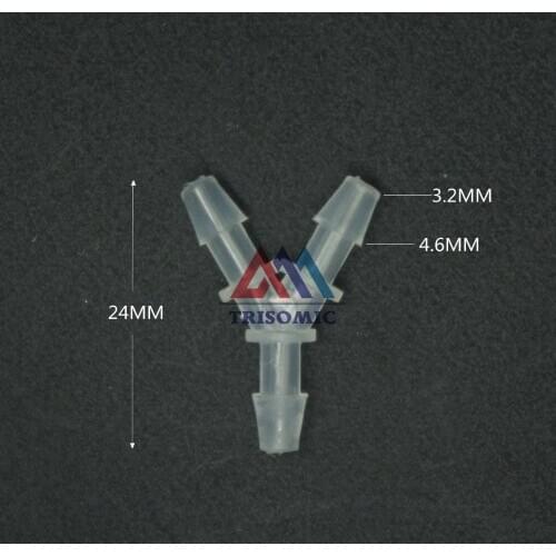 3.2mm Y tpye equant Connector Equal Tube Joiner Material PP Plastic Fitting Fish Tank Airline Aquarium
