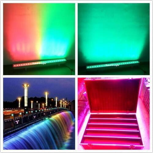 5pcs+Flycase 24x3w 3in1 outdoor led wall wash light dmx waterproof led rgb wash lyre dj bar