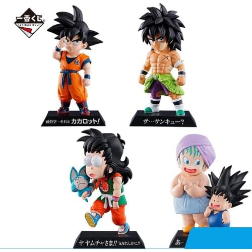 7.5cm BANDAI Dragon Ball HISTORY OF RIVAL Super Saiyan Yamcha Son Goku Uron Broli Anime characters Action PVC Collection Model T