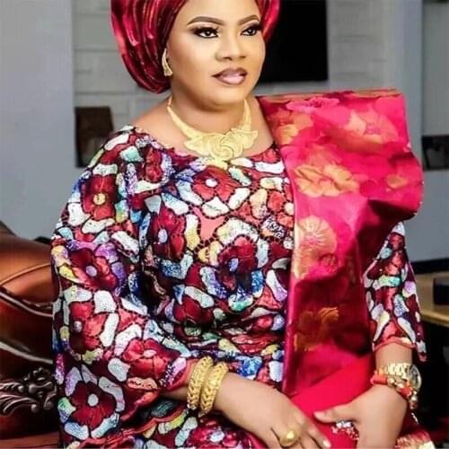 African 2021 High Quality French Mesh Lace Fabric With Sequins Nigerian Lace Fabric For Wedding Dress