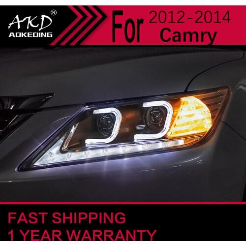 AKD Car Styling Head Lamp for Toyota Camry Headlights 2012 Camry V50 LED Headlight DRL H7 D2H Hid Option Angel Eye Bi Xenon Beam