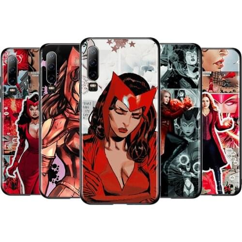 Scarlet Witch Marvel Silicone Cover For Huawei P40 P30 P20 Pro P10 P9 P8 Lite E Plus 2019 2017 5G Black Soft Phone Case