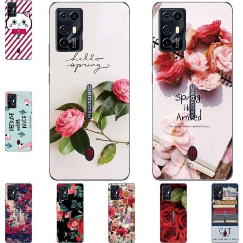 I am alone Phone Case For ZTE Nubia Red Magic 6 6 Pro 6R 2021 Premier Bags Fashion Luxury Color Cartoon Printed Paint Mobile