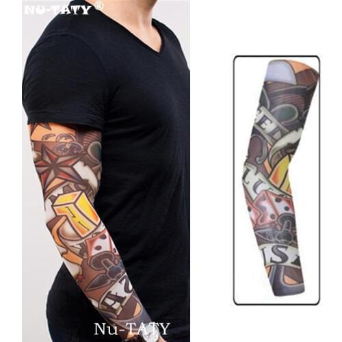 Nu-TATY Star sieve Man&woman style Tattoo Sleeve Stockings Body Art Leggings Cool Boys Girls Party Wearings