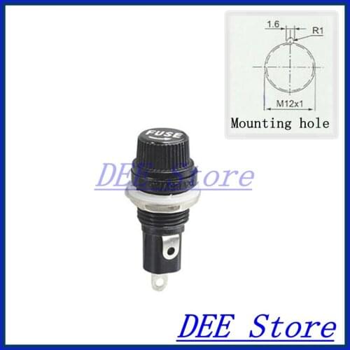 5x20 FuseHolder mini fuse block fuse holder Chassis Panel Mount fuseholder for 5*20mm cylindrical Glass Tube/Ceramics fuse 10A