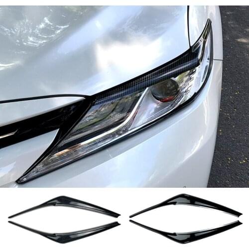 For Toyota Camry 2018+ Car Headlights Eyebrows Eyelids Stickers ABS Trim Cover Accessories Car Styling