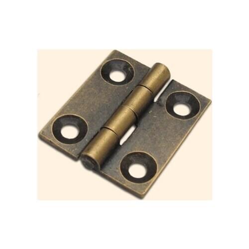 Hardware supplies Chinese style antique pure copper 1 inch hinge square interior concealed hinged cabinet door cabinet camphor