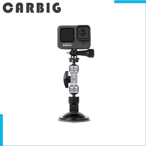 Metal Car Sucker Mount Angles Adjustable Suction Cup Bracket Phone Holder for Pocket2/ GoPro9/Insta360 One R/Fimi Palm