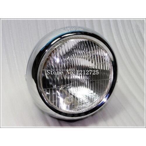 Wangjiang GN 250 Motorcycle headlights GN250 Headlight assembly Glass mask Metal chrome lamp housing