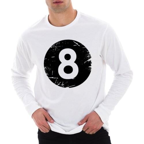 TARCHIA 2022 billiards Black 8 Brand Eur Size Free Shipping Oversized Long Sleeve Tee Print Mens T-Shirt 100% Cotton Plus Homme