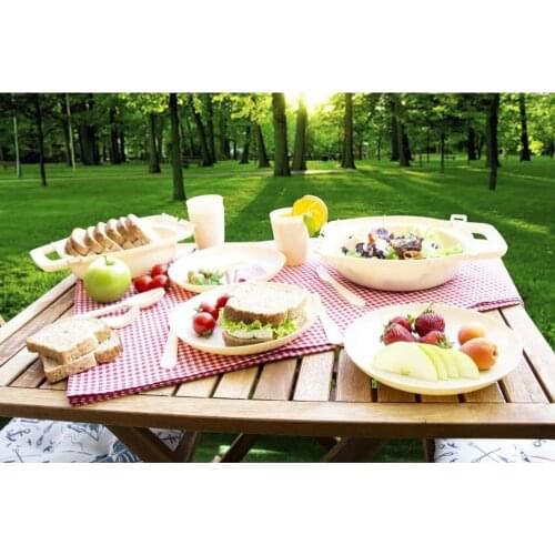 32 pcs Plastic Picnic Set Camping Tableware Cooking Set Outdoor Bowl Spoon Fork Utensils Hiking Travel Wild Campismo Breakfast