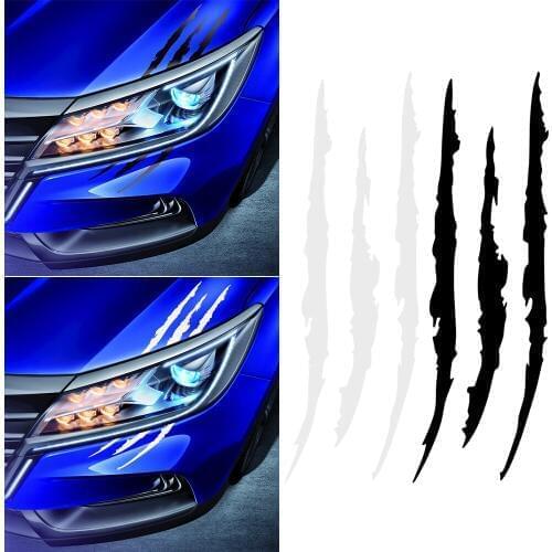 Claw Marks Headlight Decal Car Sticker For Hyundai Creta I30 IX35 Volkswagen Polo VW Golf 4 7 5 Tiguan Kia Rio K2 Sportage KX5