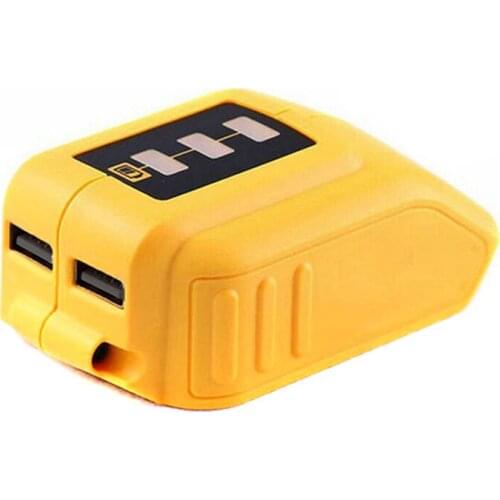 New USB Converter Charger for DEWALT 14.4V 18V 20V Li-ion Battery Converter DCB090 USB Device Charging Adapter Power Supply Tool